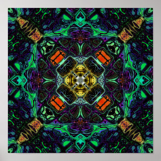 Kaleidoscoop van Kleuren Poster