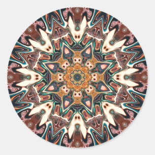 Kaleidoscoop van kleuren ronde sticker