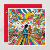 Kaleidoscoop van Liefde Feestdagenkaart (Voorkant / Achterkant)