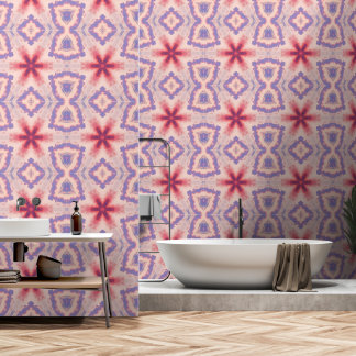 Kaleidoscoop van roze en Paarse lucht Behang