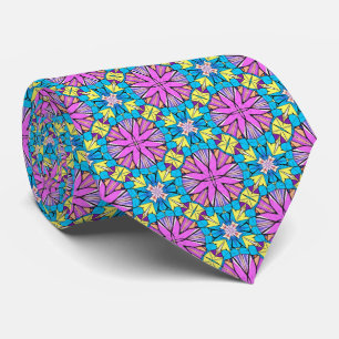 Kaleidoscoop van Stout Geometrisch Vormenspel Stropdas