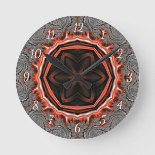Kaleidoscoop Vlammen Wandklok Ronde Klok