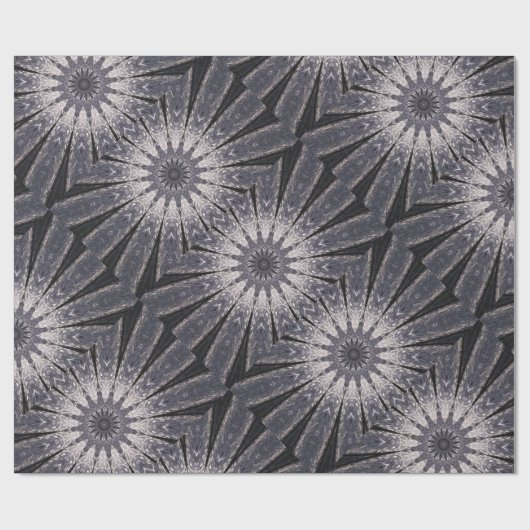 Kaleidoscoop Vloerkleppen van blauw en grijs Cadeaupapier (Vlak)