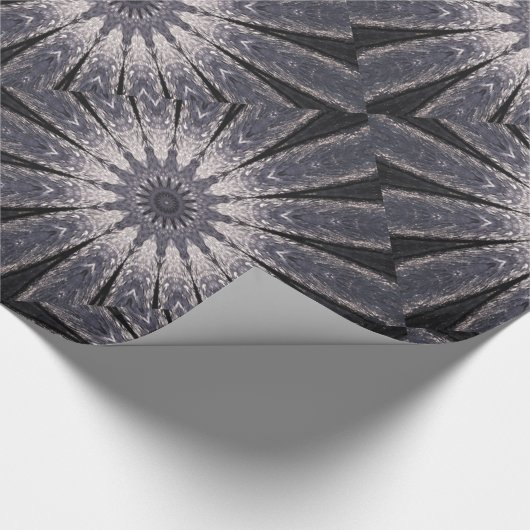 Kaleidoscoop Vloerkleppen van blauw en grijs Cadeaupapier (Hoek)