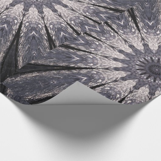 Kaleidoscoop Vloerkleppen van blauw en grijs Cadeaupapier (Hoek)