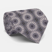 Kaleidoscoop Vloerkleppen van blauw en grijs Stropdas (Opgerold)