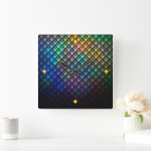 Kaleidoscoop wandklok vierkante klok (Huis)