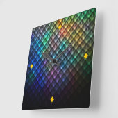 Kaleidoscoop wandklok vierkante klok (Hoek)