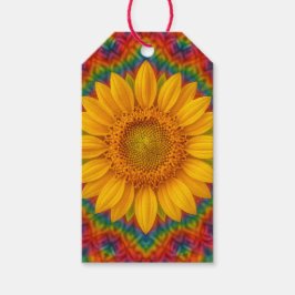 Kaleidoscoop Zonnebloem Cadeaulabel