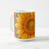 Kaleidoscoop Zonnebloem Koffiemok (Voorkant links)