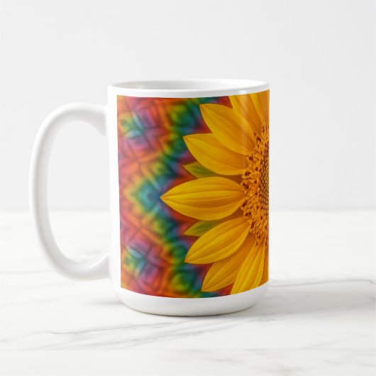 Kaleidoscoop Zonnebloem Koffiemok (Links)