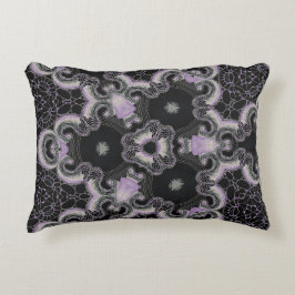 Kaleidoscoop zwart en lavendel ontwerp accent kussen