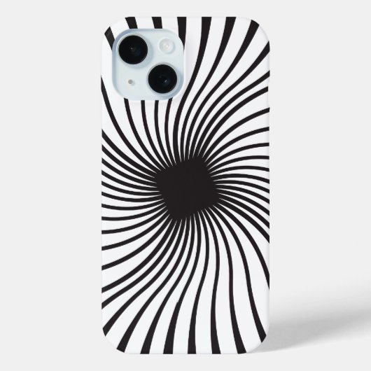 Kaleidoscoop zwart-wit ontwerp Case-Mate iPhone case (Achterkant)