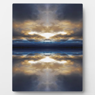 Kaleidoscoopwolken bij zonsondergang fotoplaat