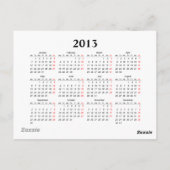 kaleidoscope 2013 Calendrier Carte postale (Dos)