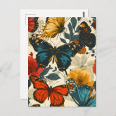 Kaleidoscope à papillon : Carte postale Vintage (Devant / Derrière)