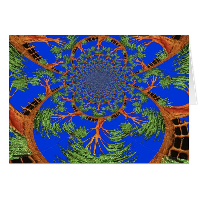 Kaleidoscope Acacia Tree Art Print/Graphic (Voorkant Horizontaal)
