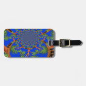 Kaleidoscope Acacia Tree Art Print/Graphic Bagagelabel (Voorkant horizontaal)