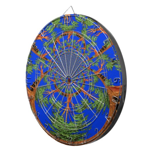 Kaleidoscope Acacia Tree Art Print/Graphic Dartbord (Voorkant Rechts)