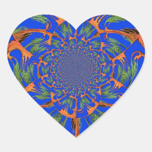 Kaleidoscope Acacia Tree Art Print/Graphic Hart Sticker (Voorkant)