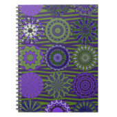 Kaleidoscope Amusant, Carnet Spiral Vert Violet (Devant)