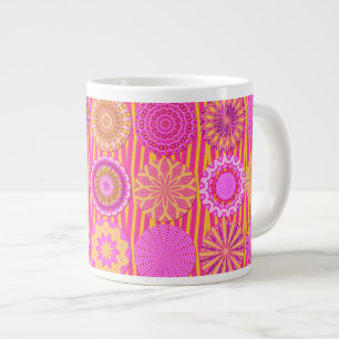 Kaléidoscope Amusant, Mug Jumbo Rose-Jaune
