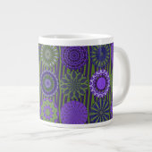 Kaléidoscope Amusant, Mug Jumbo Violet Vert (Devant droit)