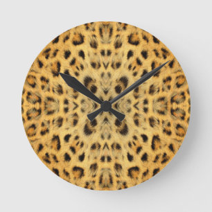 Kaleidoscope Animal Fur Patroon Ronde Klok