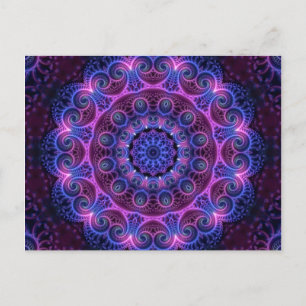 Kaleidoscope Apophysis Mandala Hearts Briefkaart