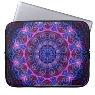 Kaleidoscope Apophysis Mandala Hearts Laptop Sleeve