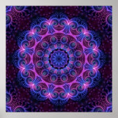 Kaleidoscope Apophysis Mandala Hearts Poster (Voorkant)
