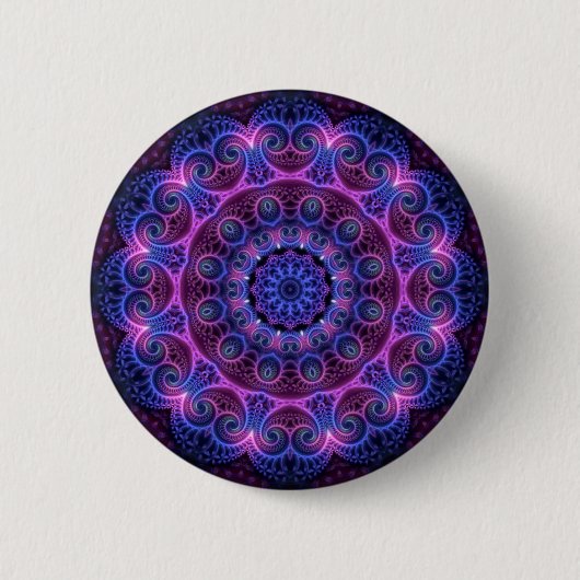 Kaleidoscope Apophysis Mandala Hearts Ronde Button 5,7 Cm (Voorkant)