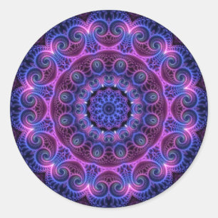 Kaleidoscope Apophysis Mandala Hearts Ronde Sticker
