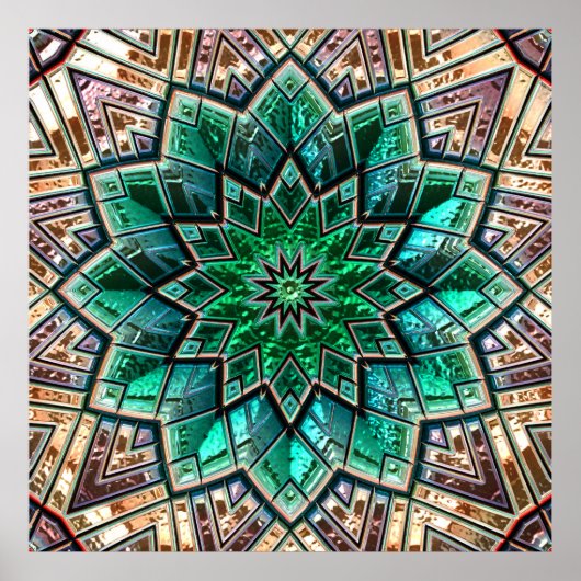 Kaleidoscope Art 40A-40B Options d'image Affiches (Devant)