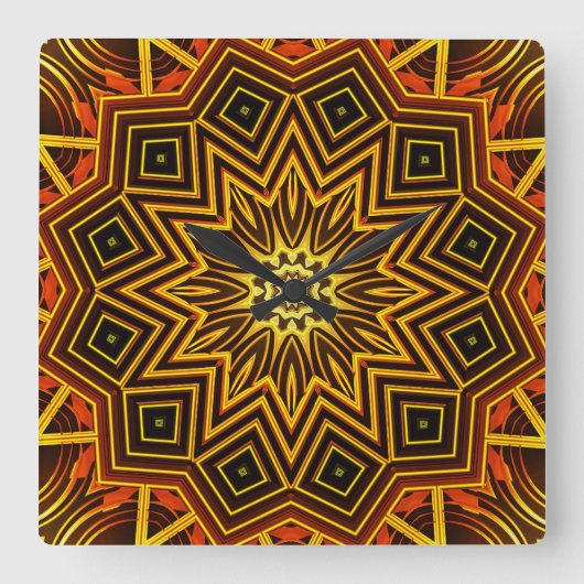 Kaleidoscope Art 9 Horloges murales et options num (Recto)