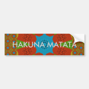 Kaleidoscope Bloom Een Levendige Afrikaanse Print Bumpersticker