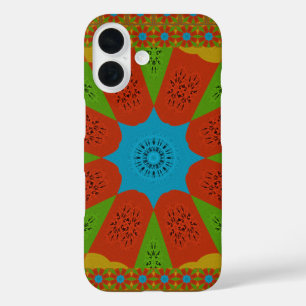 Kaleidoscope Bloom Een Levendige Afrikaanse Print  iPhone 16 Hoesje