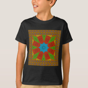 Kaleidoscope Bloom Een Levendige Afrikaanse Print  T-shirt