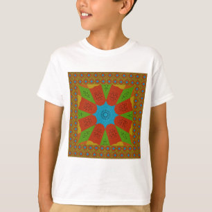 Kaleidoscope Bloom Een Levendige Afrikaanse Print  T-shirt