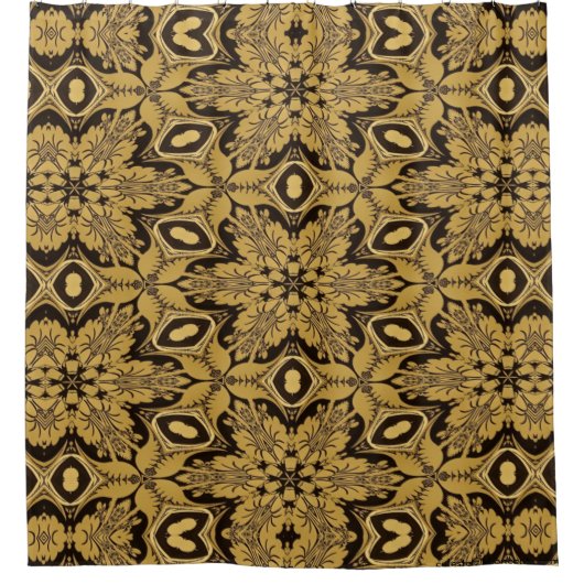 Kaleidoscope Brown et or 2593 rideau de douche (Devant)