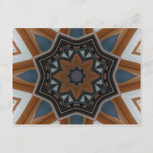 Kaleidoscope Brown star Briefkaart