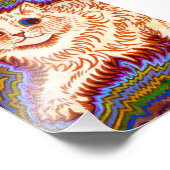 Kaleidoscope Cat Foto Afdruk (Hoek)