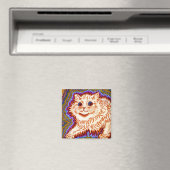 Kaleidoscope Cat Magneet (Insitu (Vaatwasser))