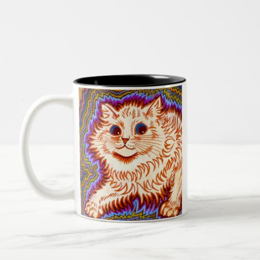 Kaleidoscope Cat Tweekleurige Koffiemok (Links)