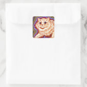 Kaleidoscope Cat Vierkante Sticker (Tas)