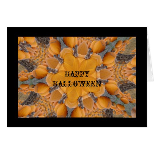 Kaleidoscope Citrouille orange Bonne Halloween (Devant Horizontal)