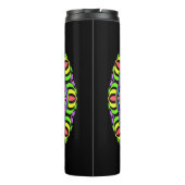 Kaleidoscope Clock Mandala I + uw ideeën Thermosbeker (Achterkant)