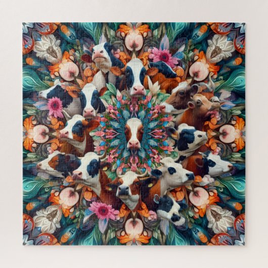 Kaleidoscope Cows Legpuzzel (Verticaal)