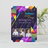 Kaleidoscope de couleurs Photo Invitation (Debout devant)