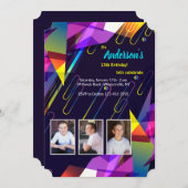 Kaleidoscope de couleurs Photo Invitation (Devant / Derrière)